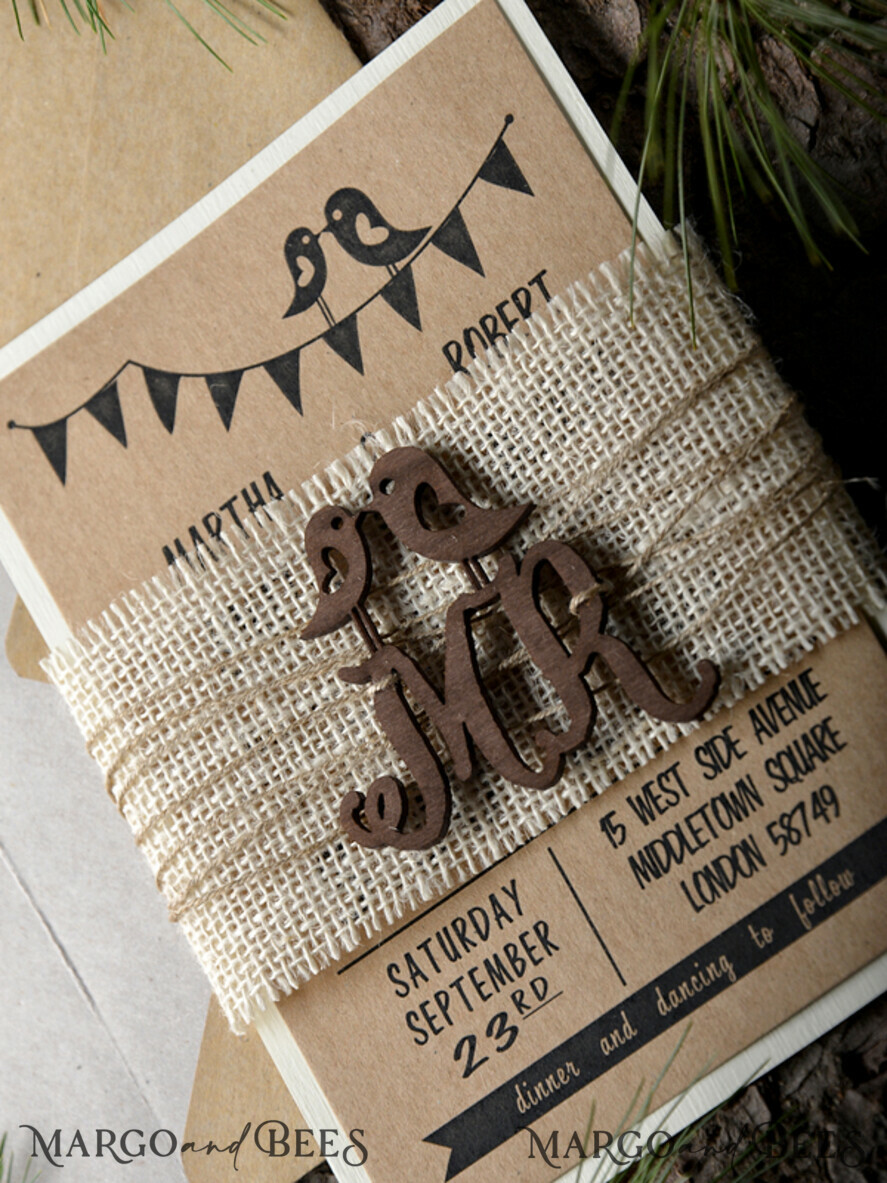 WEDDING INVITATIONS forest / Mountains / woodland theme Wedding invitations online, country barn stationery