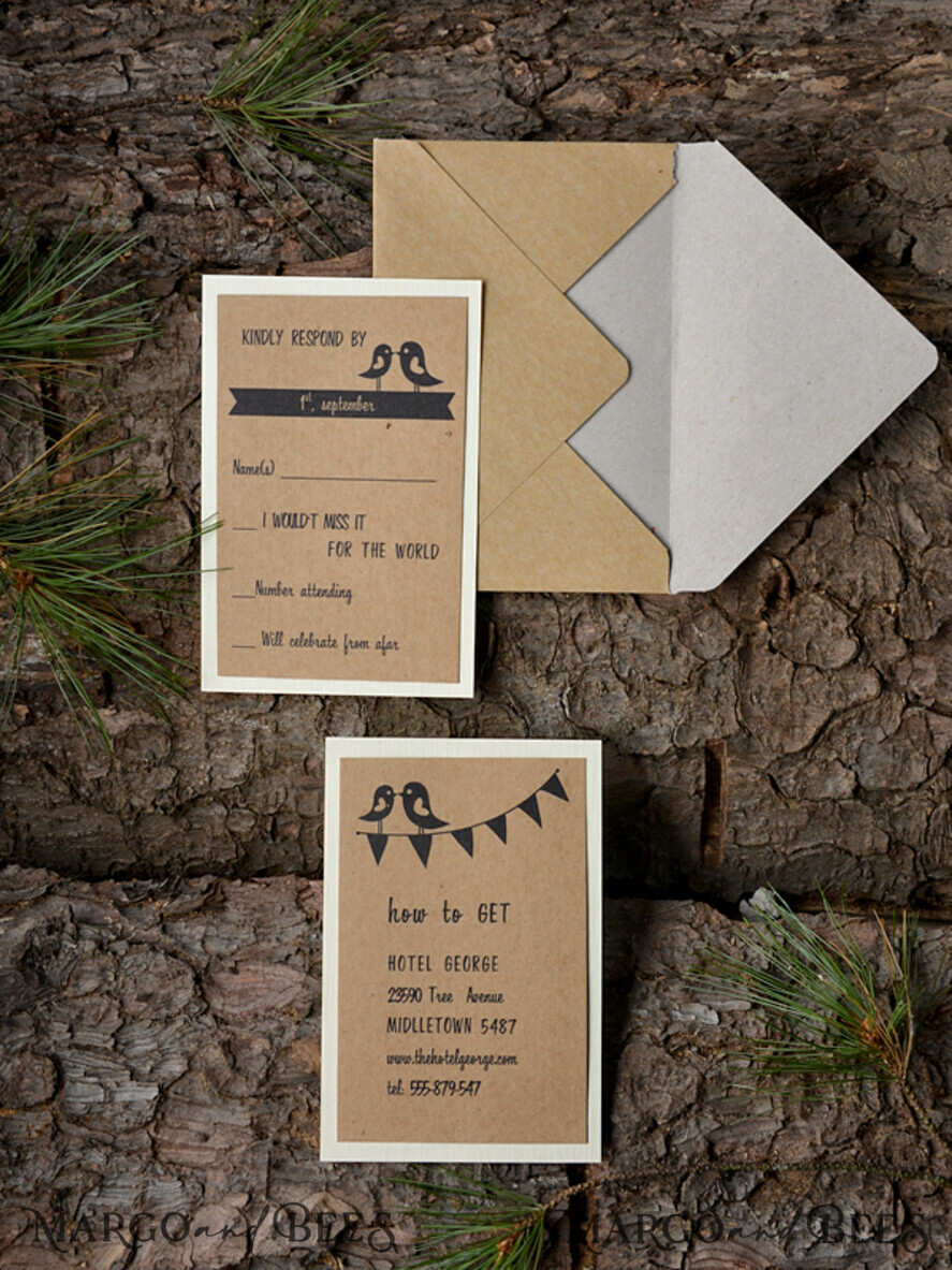 WEDDING INVITATIONS forest / Mountains / woodland theme Wedding invitations online, country barn stationery