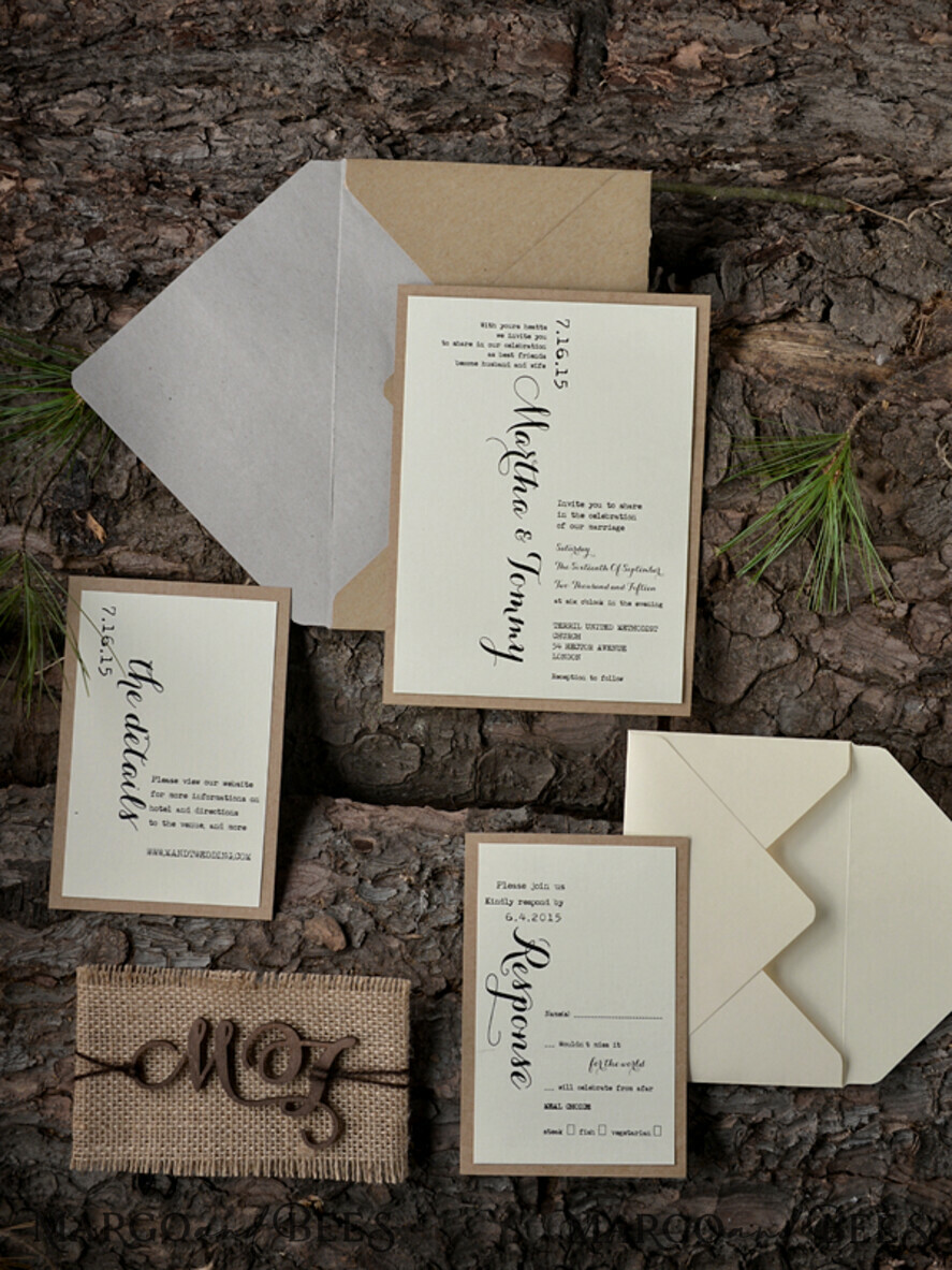 WEDDING INVITATIONS forest / Mountains / woodland theme The wedding invitations card, woodland stationery