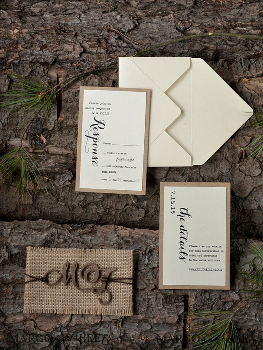 WEDDING INVITATIONS forest / Mountains / woodland theme The wedding invitations card, woodland stationery