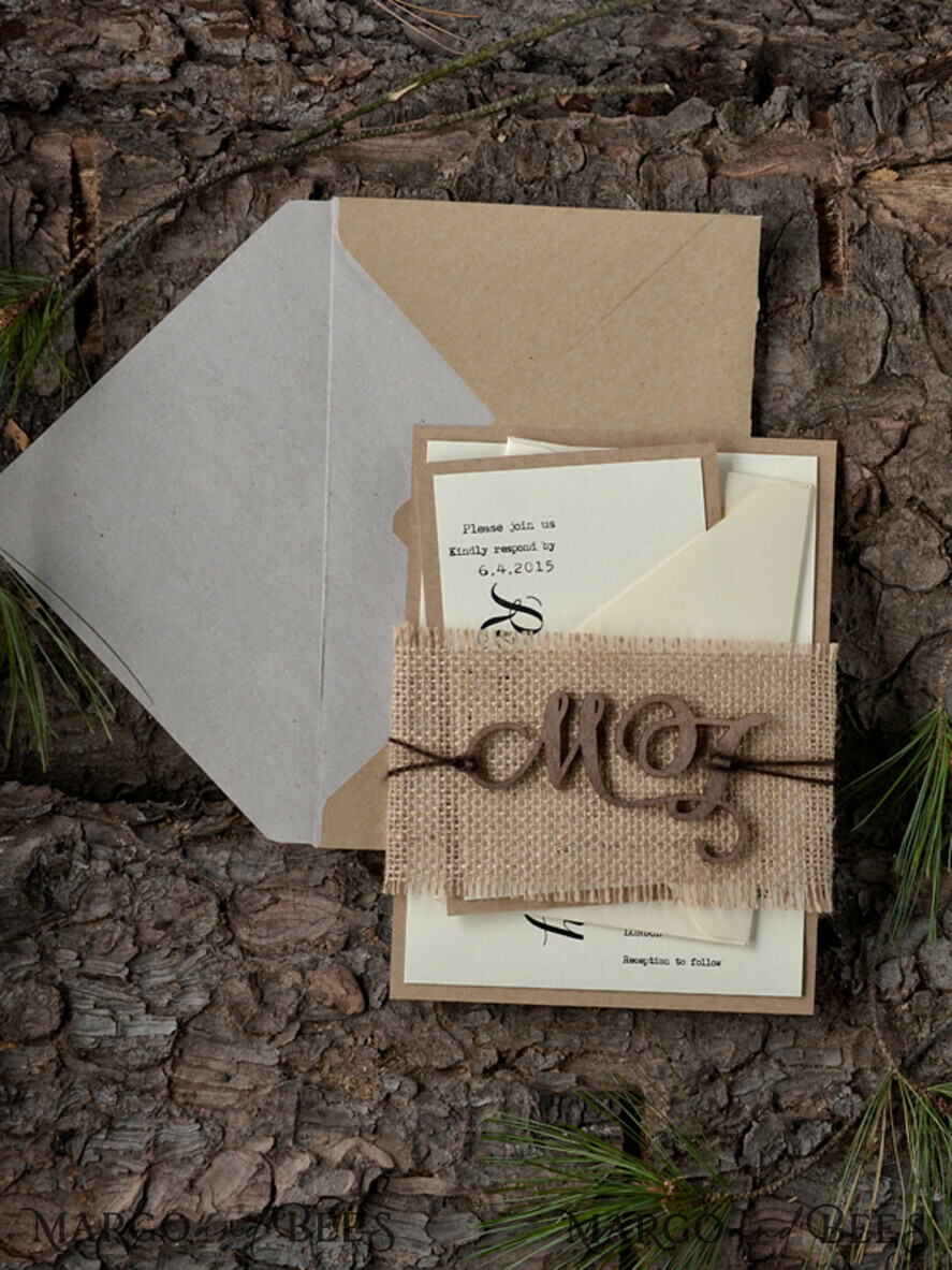 WEDDING INVITATIONS forest / Mountains / woodland theme The wedding invitations card, woodland stationery