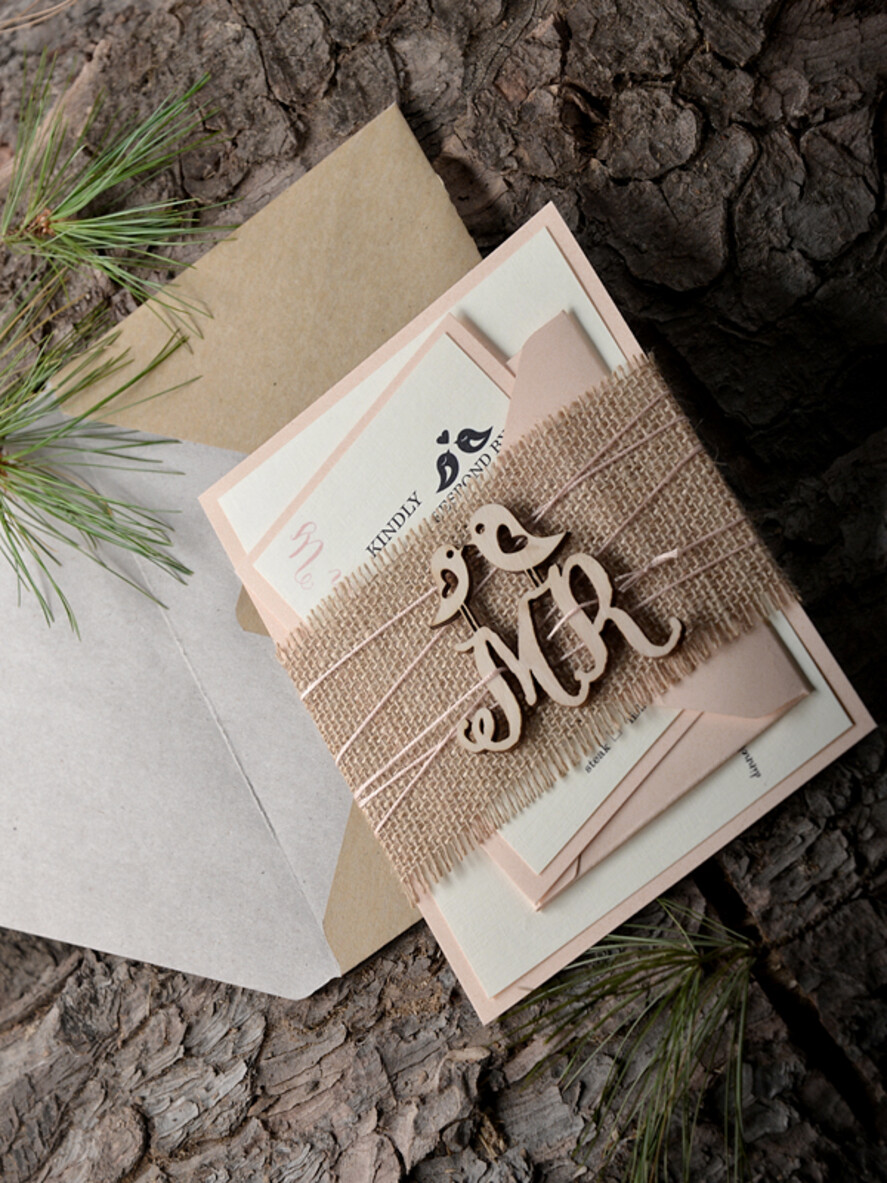 WEDDING INVITATIONS forest / Mountains / woodland theme Wedding invitations custom colors, rustic barn invites