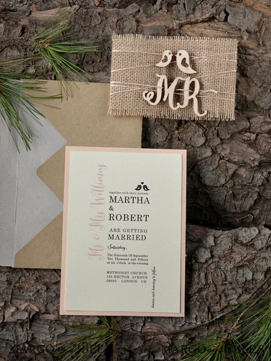 WEDDING INVITATIONS forest / Mountains / woodland theme Wedding invitations custom colors, rustic barn invites