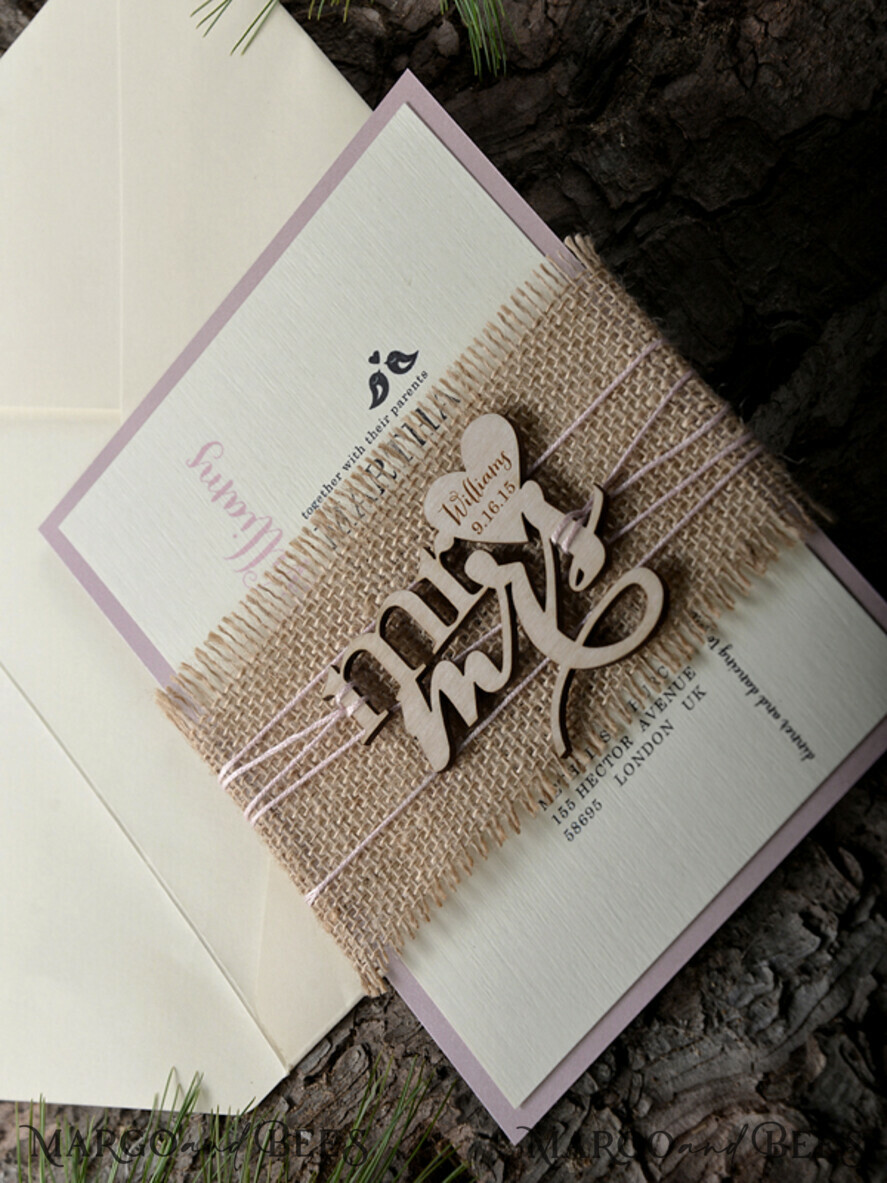 WEDDING INVITATIONS forest / Mountains / woodland theme Wedding invitations custom, woodland stationery