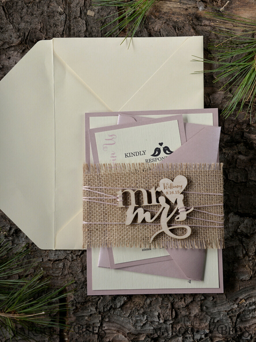 WEDDING INVITATIONS forest / Mountains / woodland theme Wedding invitations custom, woodland stationery