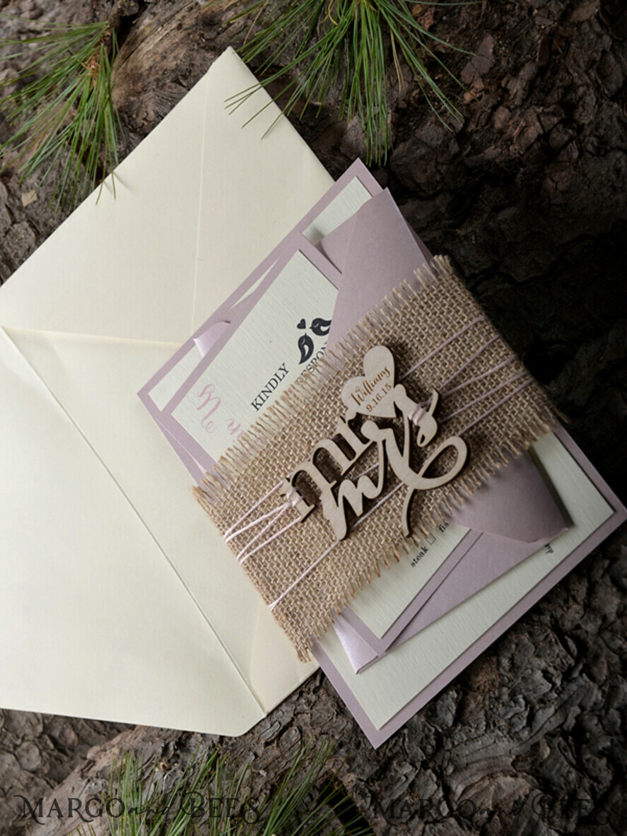 WEDDING INVITATIONS forest / Mountains / woodland theme Wedding invitations custom, woodland stationery