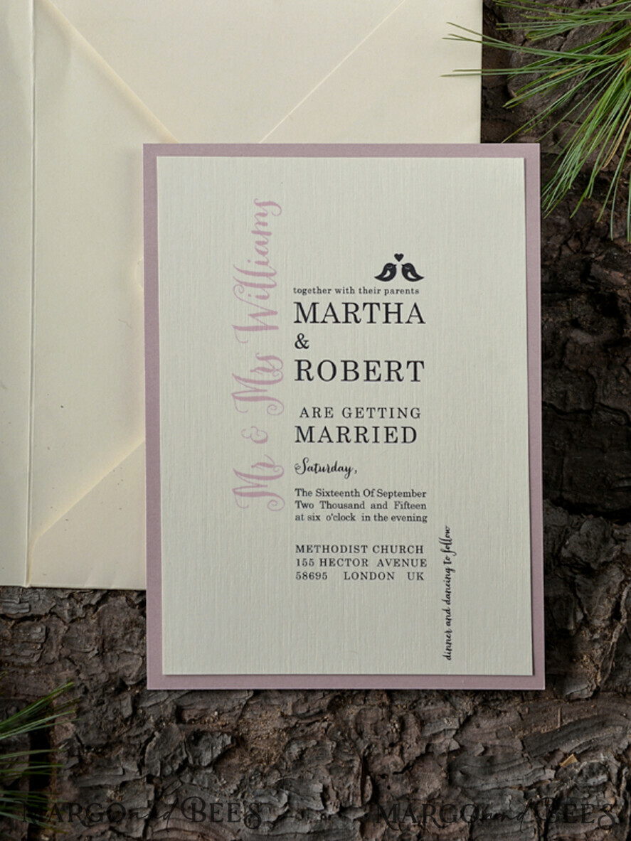 WEDDING INVITATIONS forest / Mountains / woodland theme Wedding invitations custom, woodland stationery