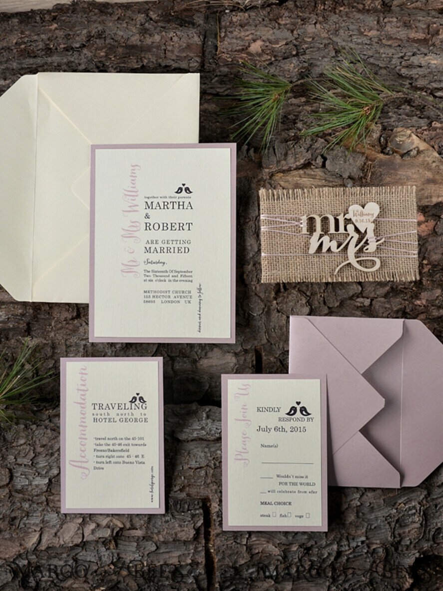 WEDDING INVITATIONS forest / Mountains / woodland theme Wedding invitations custom, woodland stationery