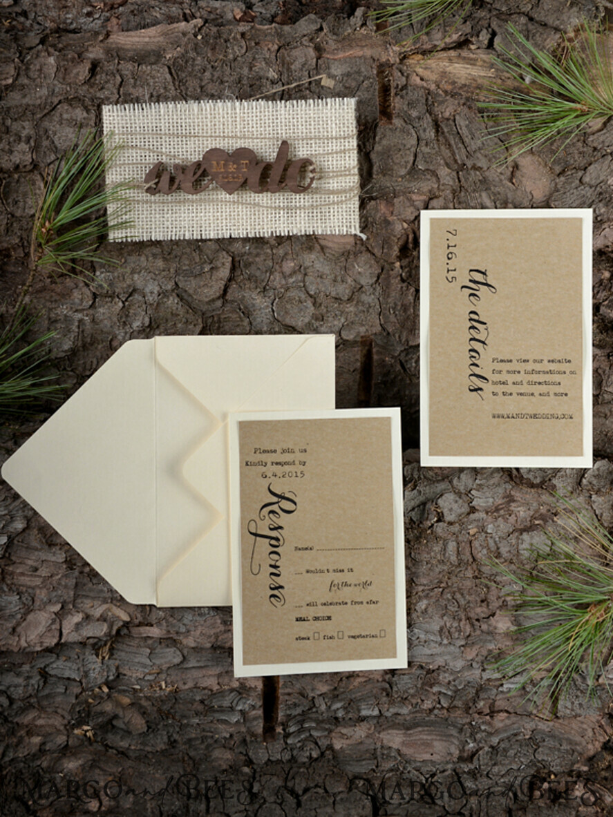 WEDDING INVITATIONS forest / Mountains / woodland theme Elegant Wedding invitations, rustic barn invites