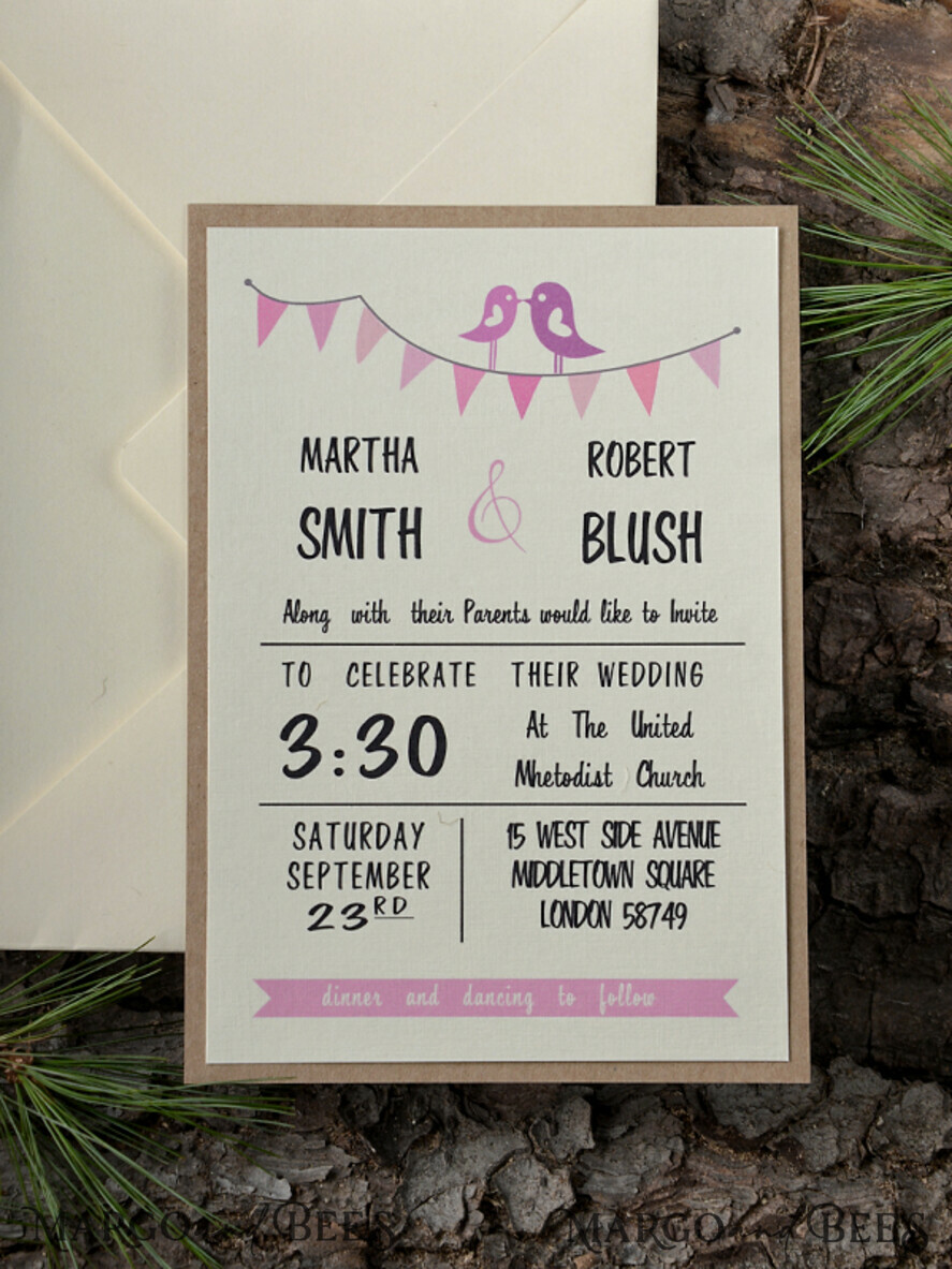 WEDDING INVITATIONS forest / Mountains / woodland theme Custom Wedding invitations, rustic wood stationery