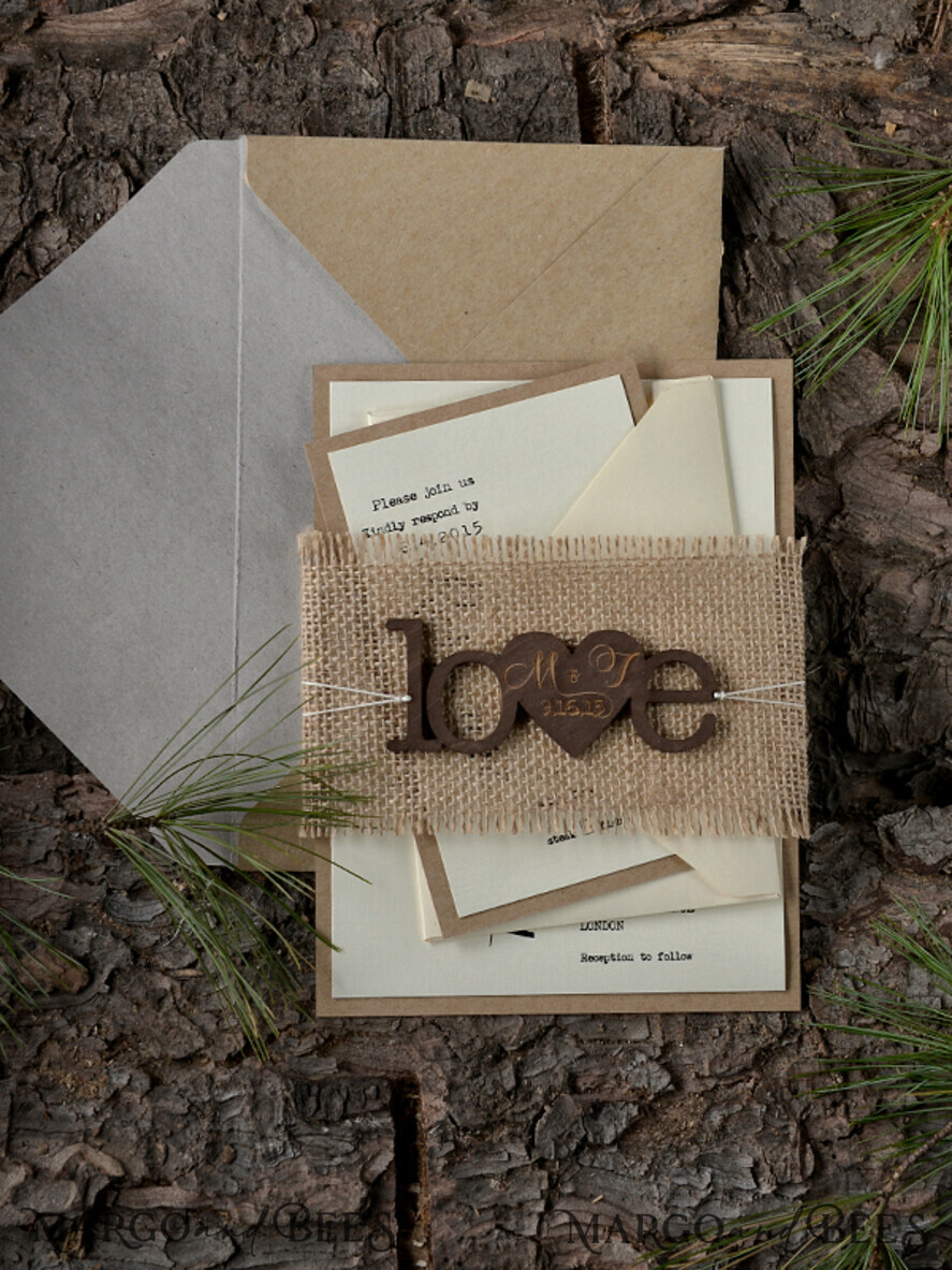 WEDDING INVITATIONS forest / Mountains / woodland theme Elegant Wedding invitations, woodland stationery
