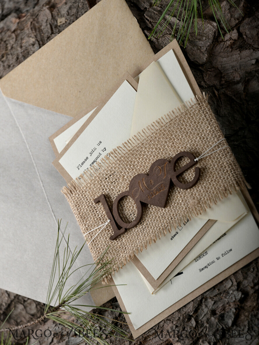 WEDDING INVITATIONS forest / Mountains / woodland theme Elegant Wedding invitations, woodland stationery