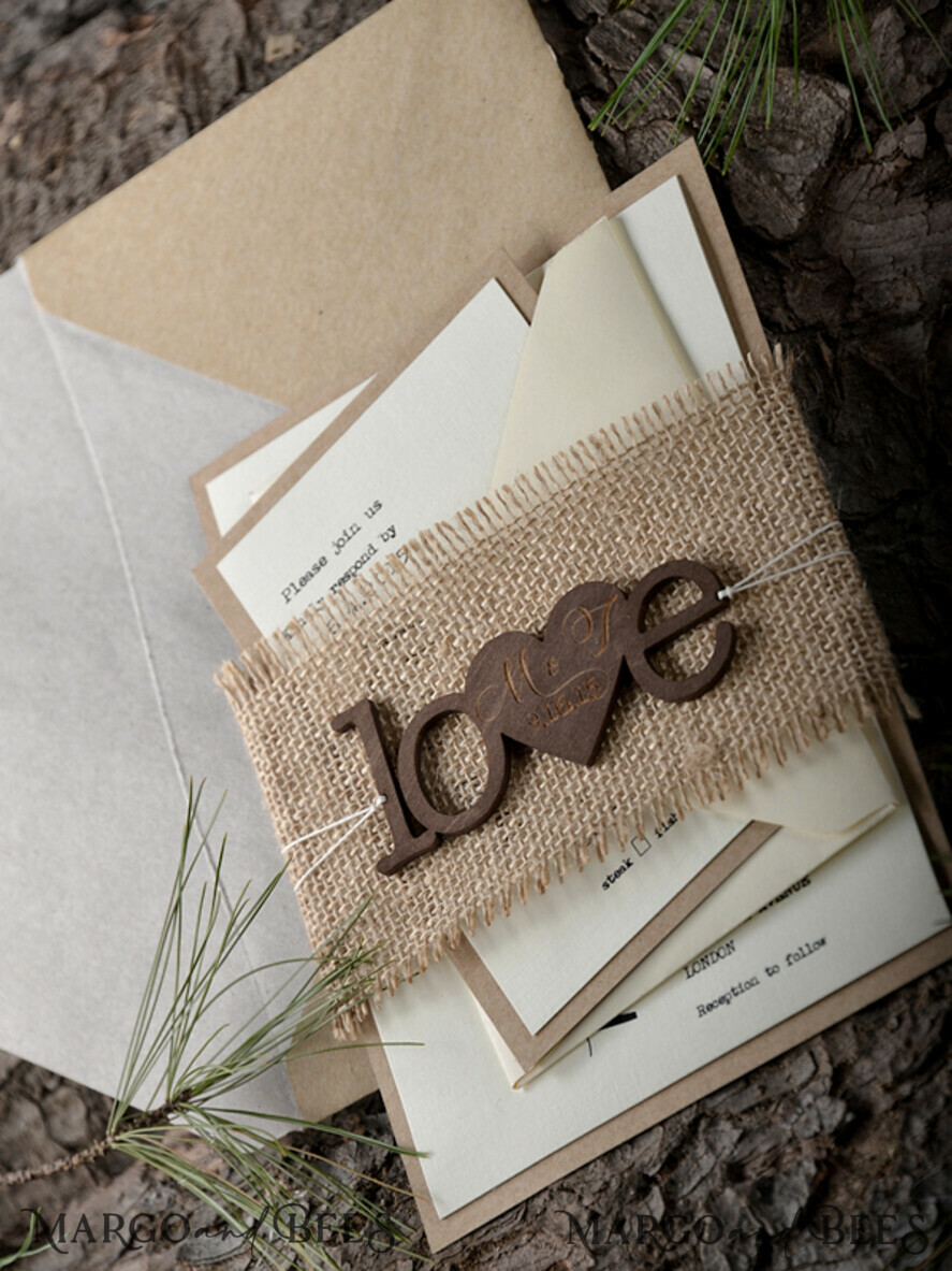 WEDDING INVITATIONS forest / Mountains / woodland theme Elegant Wedding invitations, woodland stationery