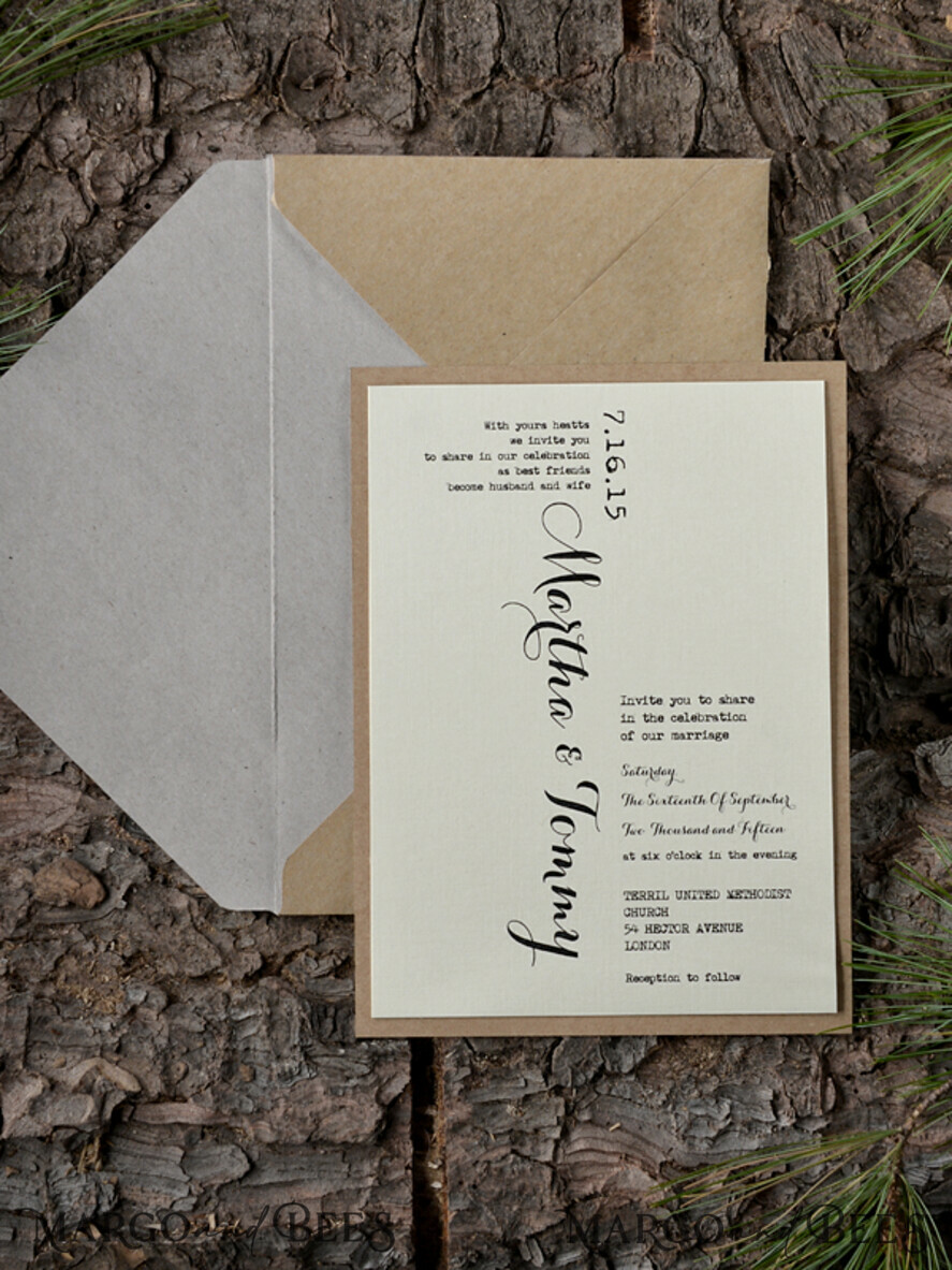 WEDDING INVITATIONS forest / Mountains / woodland theme Elegant Wedding invitations, woodland stationery