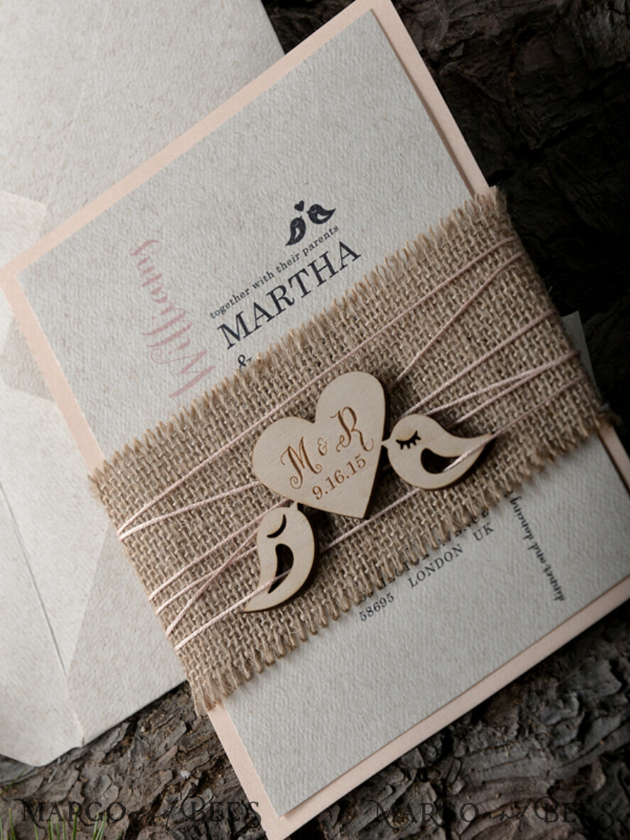 WEDDING INVITATIONS forest / Mountains / woodland theme The wedding invitations card, wooden invites
