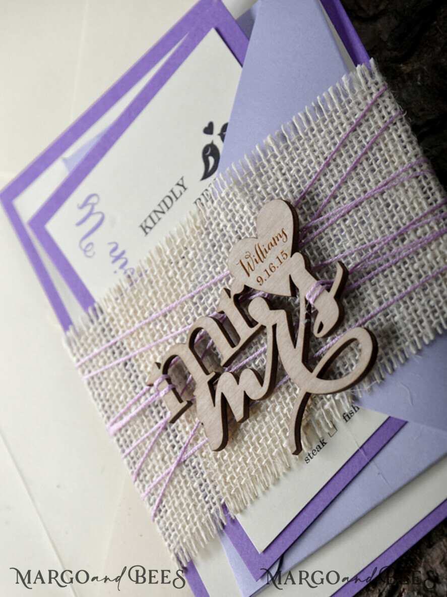 WEDDING INVITATIONS forest / Mountains / woodland theme Stylish wedding invitation, forest wooden stationery