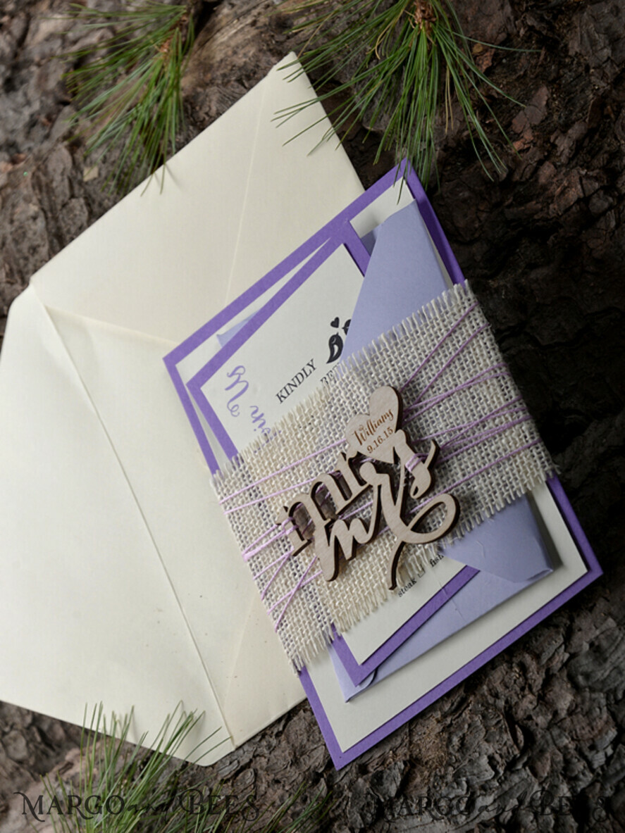WEDDING INVITATIONS forest / Mountains / woodland theme Stylish wedding invitation, forest wooden stationery
