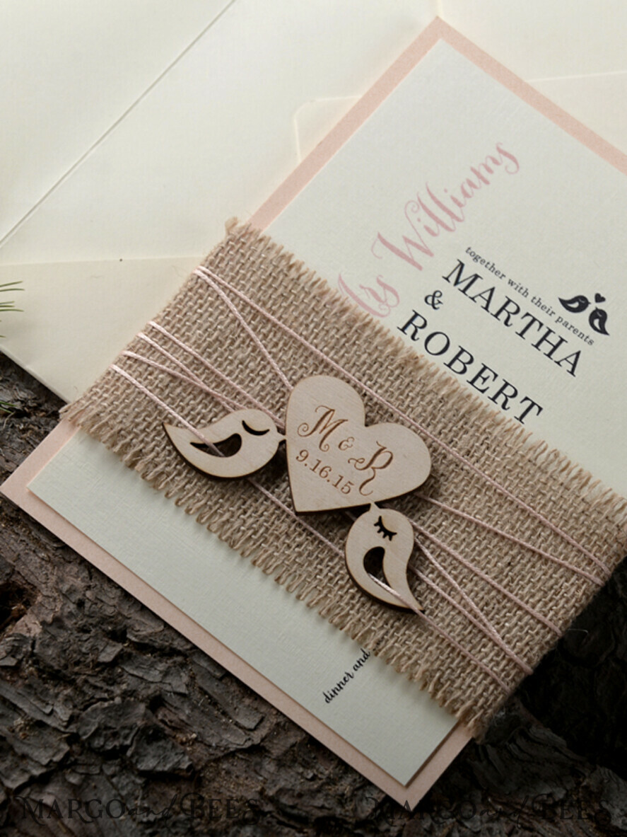 WEDDING INVITATIONS forest / Mountains / woodland theme Affordable wedding invitations, natural rustic stationery