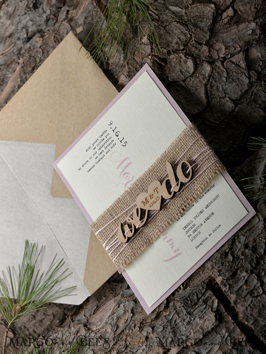 WEDDING INVITATIONS forest / Mountains / woodland theme Personalised Wedding invitations, rustic invites