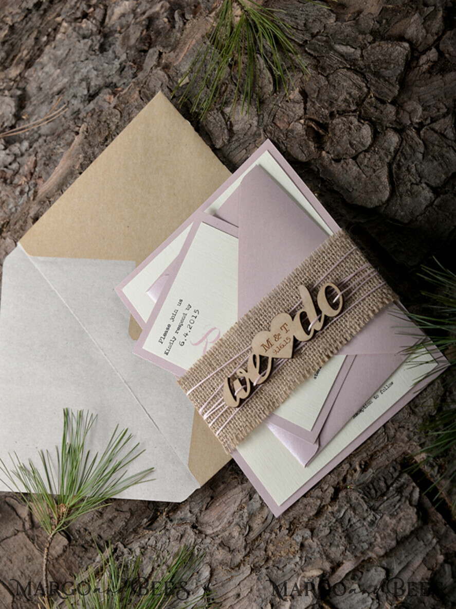 WEDDING INVITATIONS forest / Mountains / woodland theme Personalised Wedding invitations, rustic invites
