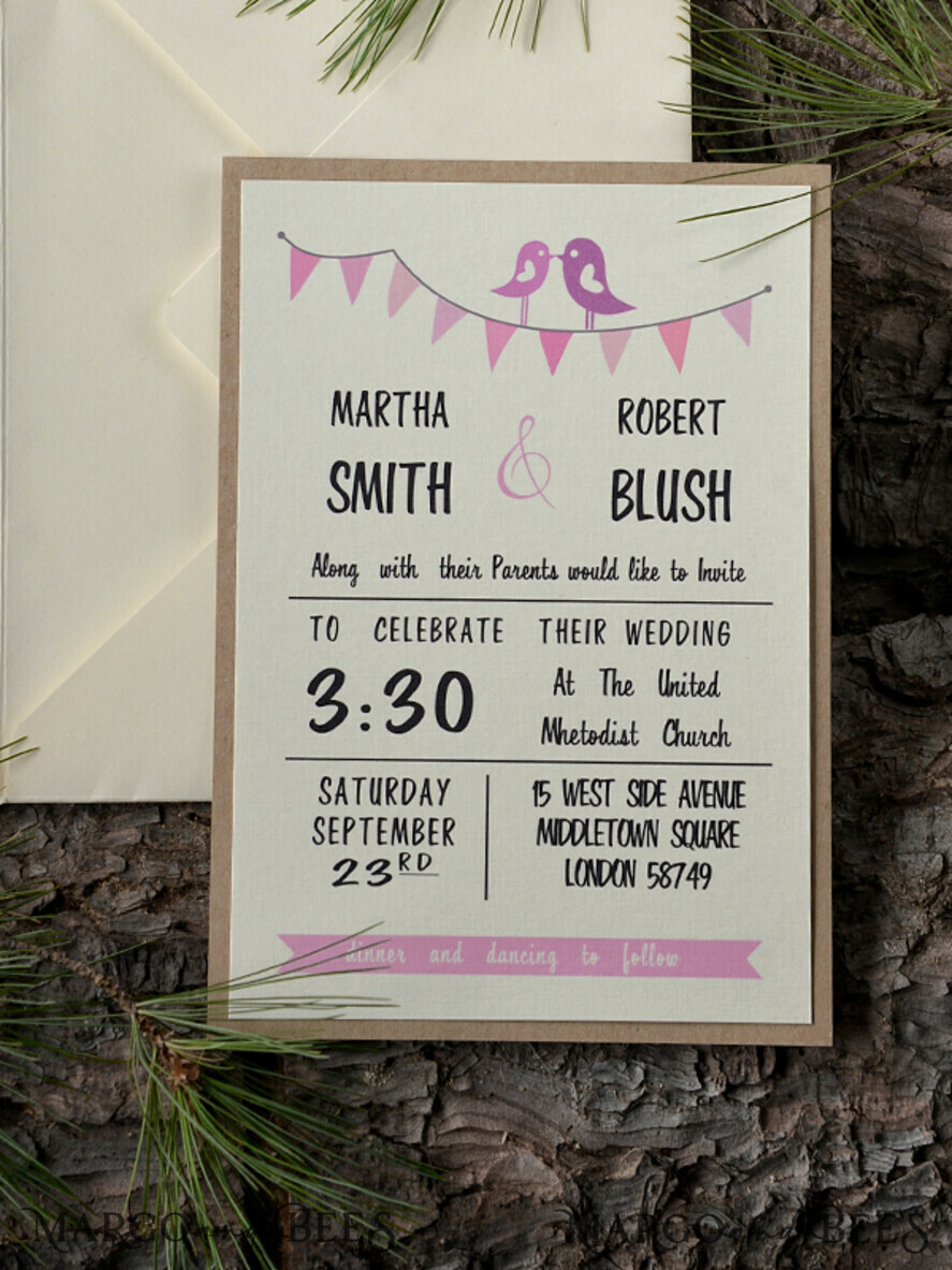 WEDDING INVITATIONS forest / Mountains / woodland theme Personalised wedding invitation, wooden invites