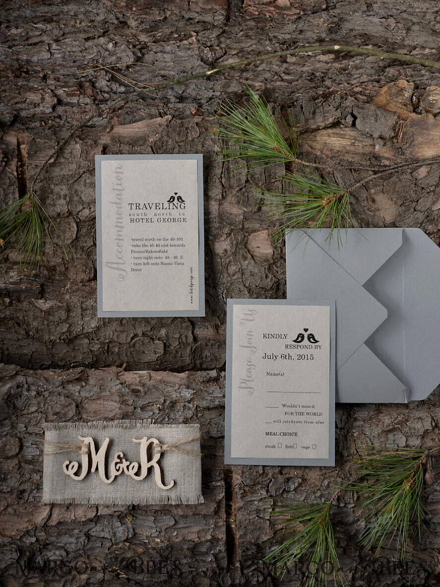 HOCHZEITS EINLADUNGEN Wald / Berge / Waldlandschaft Thema Die Hochzeitseinladungen, Holz-Einladungen