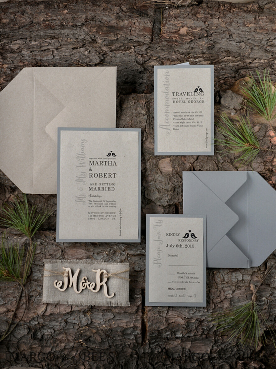 HOCHZEITS EINLADUNGEN Wald / Berge / Waldlandschaft Thema Die Hochzeitseinladungen, Holz-Einladungen