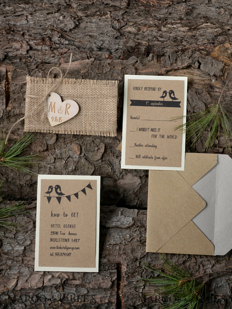 WEDDING INVITATIONS forest / Mountains / woodland theme Custom Wedding invitations, rustic barn invites