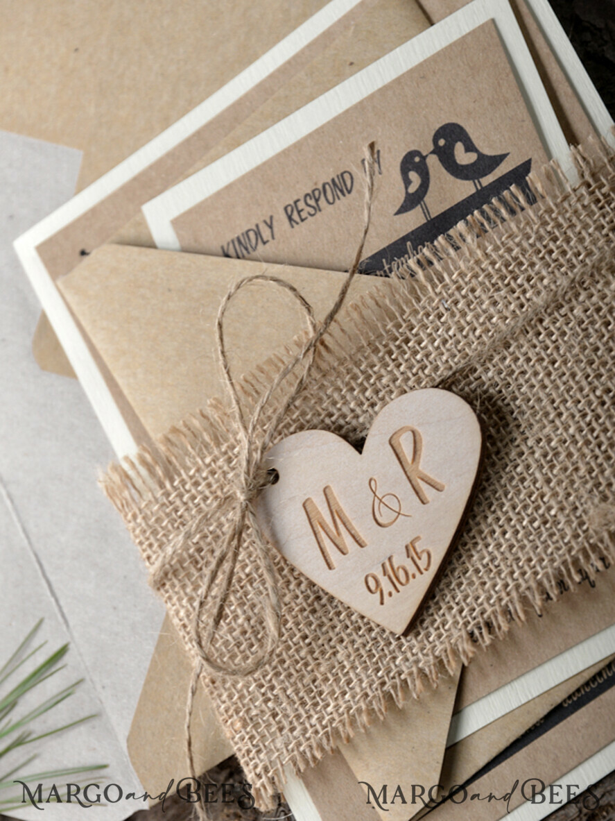 WEDDING INVITATIONS forest / Mountains / woodland theme Custom Wedding invitations, rustic barn invites