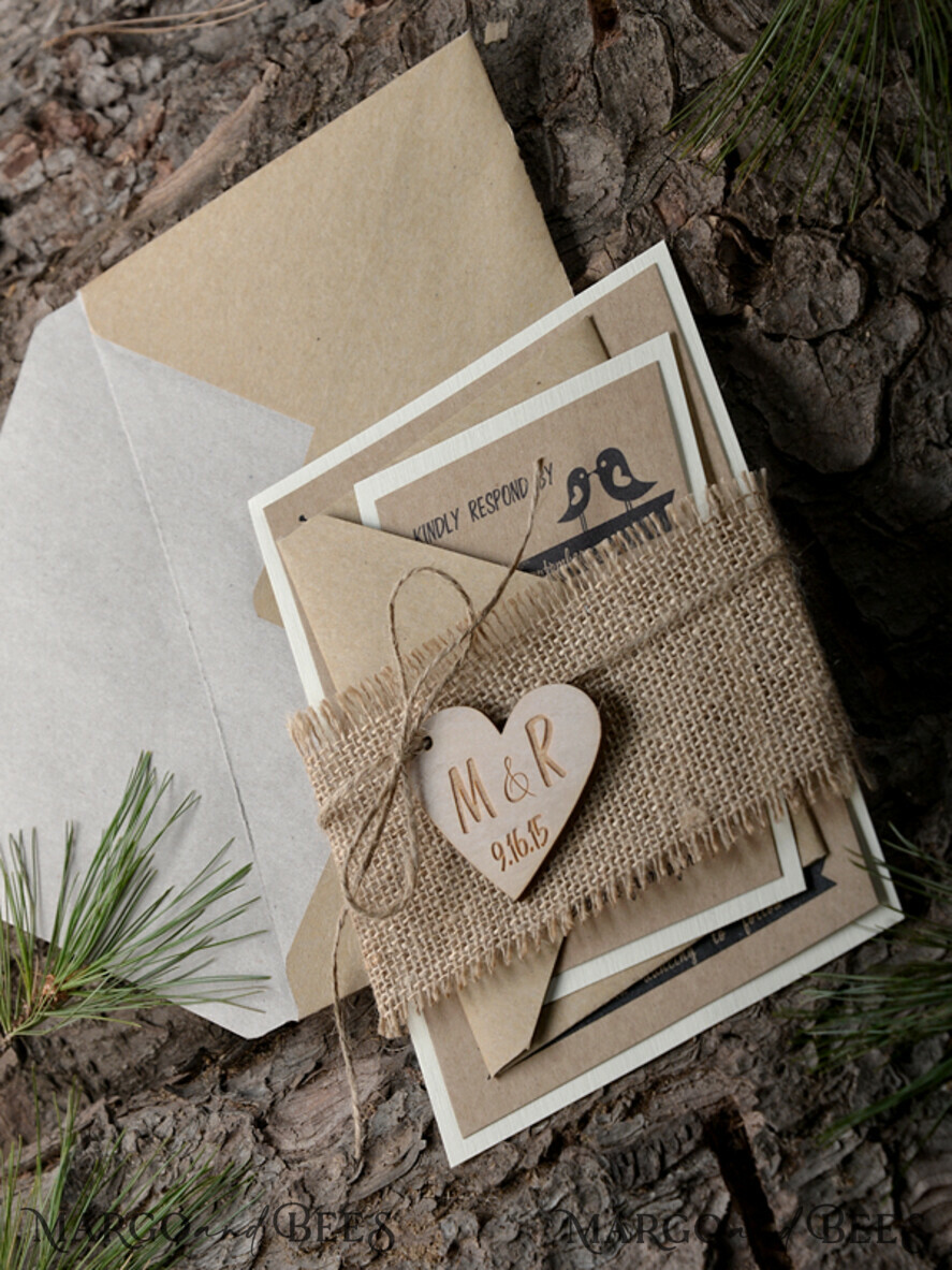 WEDDING INVITATIONS forest / Mountains / woodland theme Custom Wedding invitations, rustic barn invites