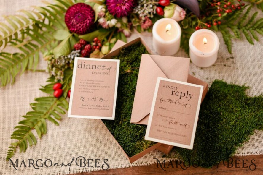 WEDDING INVITATIONS forest / Mountains / woodland theme Best wedding invitations, natural rustic stationery