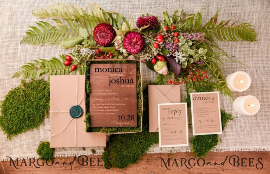 WEDDING INVITATIONS forest / Mountains / woodland theme Best wedding invitations, natural rustic stationery