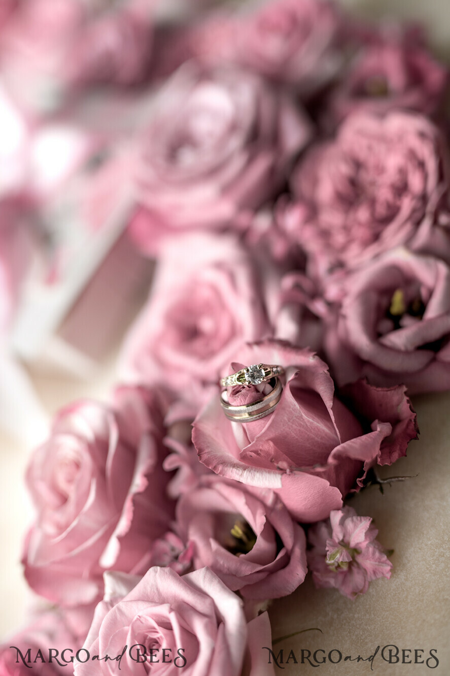 WEDDING INVITATIONS Elegant Invites Classic Cards Floral Vintage Wedding Invitations With Hand Dyed Ribbon, Minimalistic White Wedding Invites, Handmade Wedding Invitation Suite, Bespoke Pink Wedding Stationery