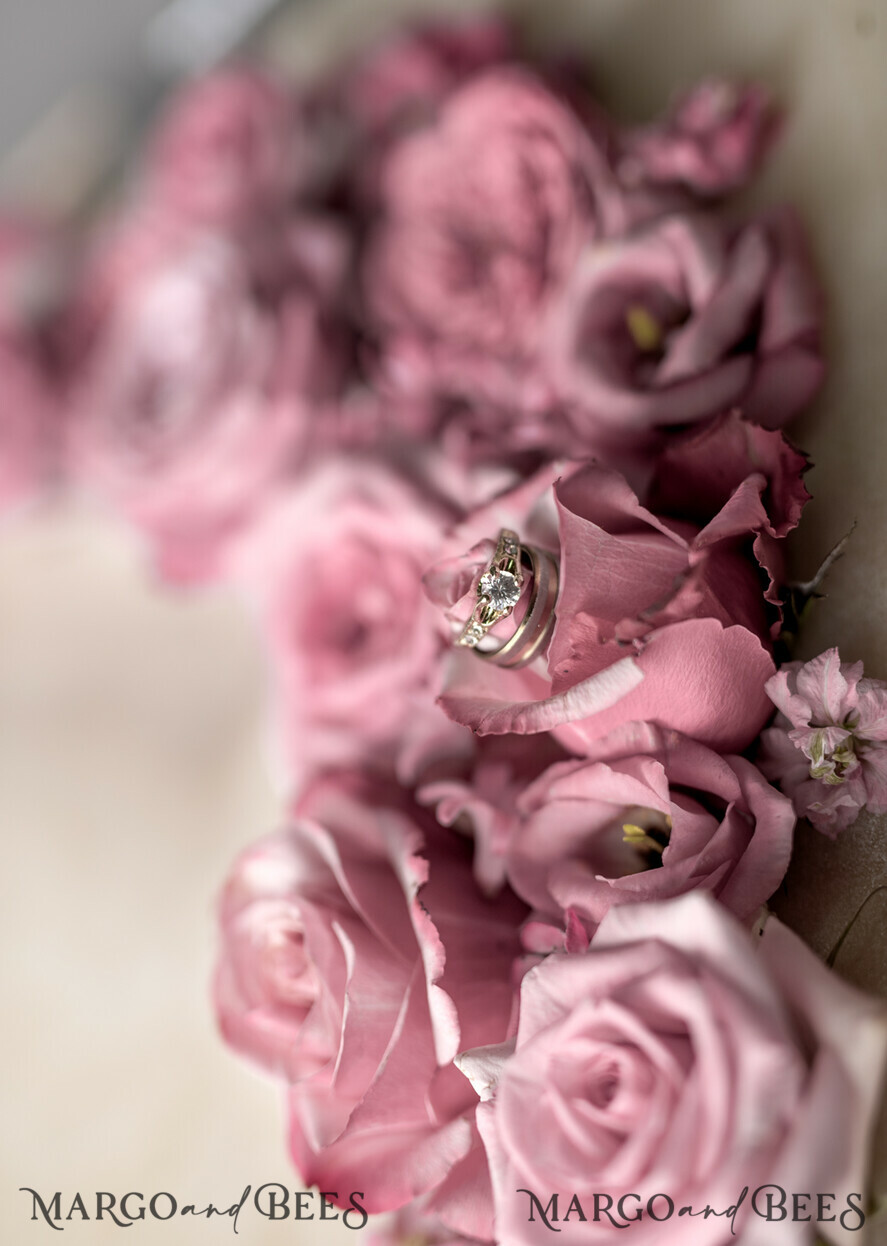 WEDDING INVITATIONS Elegant Invites Classic Cards Floral Vintage Wedding Invitations With Hand Dyed Ribbon, Minimalistic White Wedding Invites, Handmade Wedding Invitation Suite, Bespoke Pink Wedding Stationery