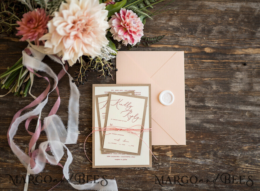 WEDDING INVITATIONS Elegant Invites Classic Cards Floral Vintage Wedding Invitations, Bespoke And Elegant Wedding Invites, Minimalistic Wedding Cards, Handmade Wedding Stationery