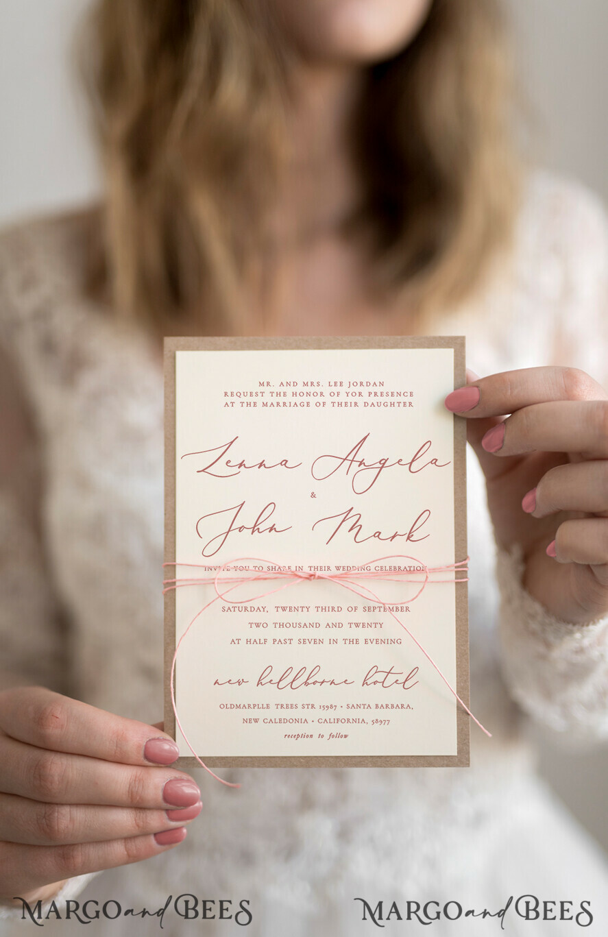 WEDDING INVITATIONS Elegant Invites Classic Cards Floral Vintage Wedding Invitations, Bespoke And Elegant Wedding Invites, Minimalistic Wedding Cards, Handmade Wedding Stationery