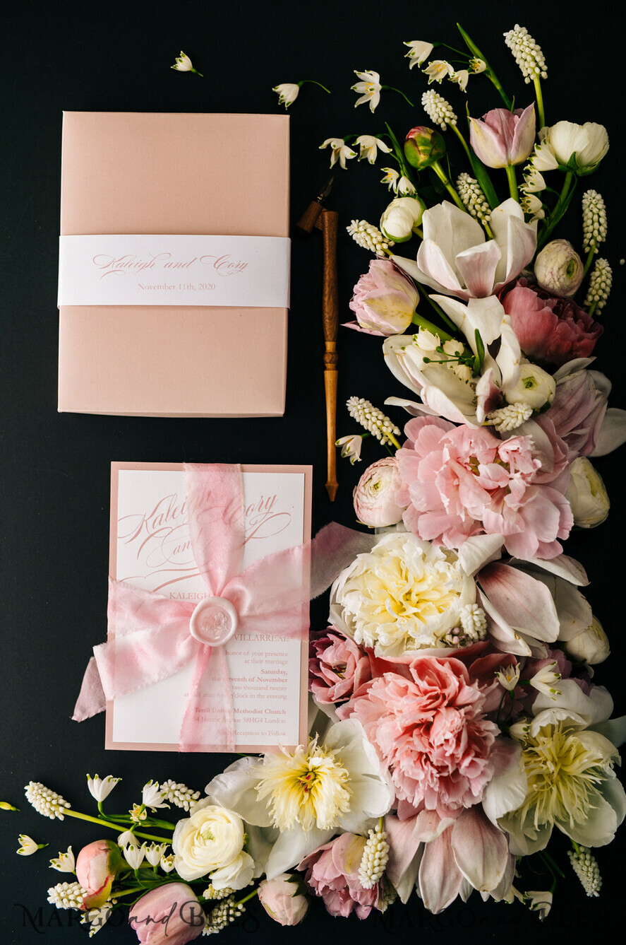 WEDDING INVITATIONS Elegant Invites Classic Cards Elegant Blush Pink Wedding Invitations, Minimalistic And Vintage Wedding Cards, Luxury Box Wedding Invites, Glamour Wedding Stationery