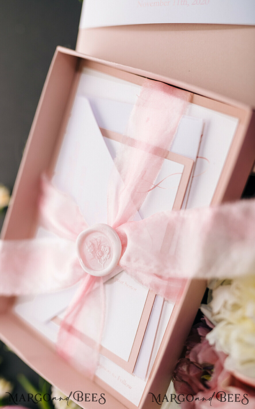 WEDDING INVITATIONS Elegant Invites Classic Cards Elegant Blush Pink Wedding Invitations, Minimalistic And Vintage Wedding Cards, Luxury Box Wedding Invites, Glamour Wedding Stationery