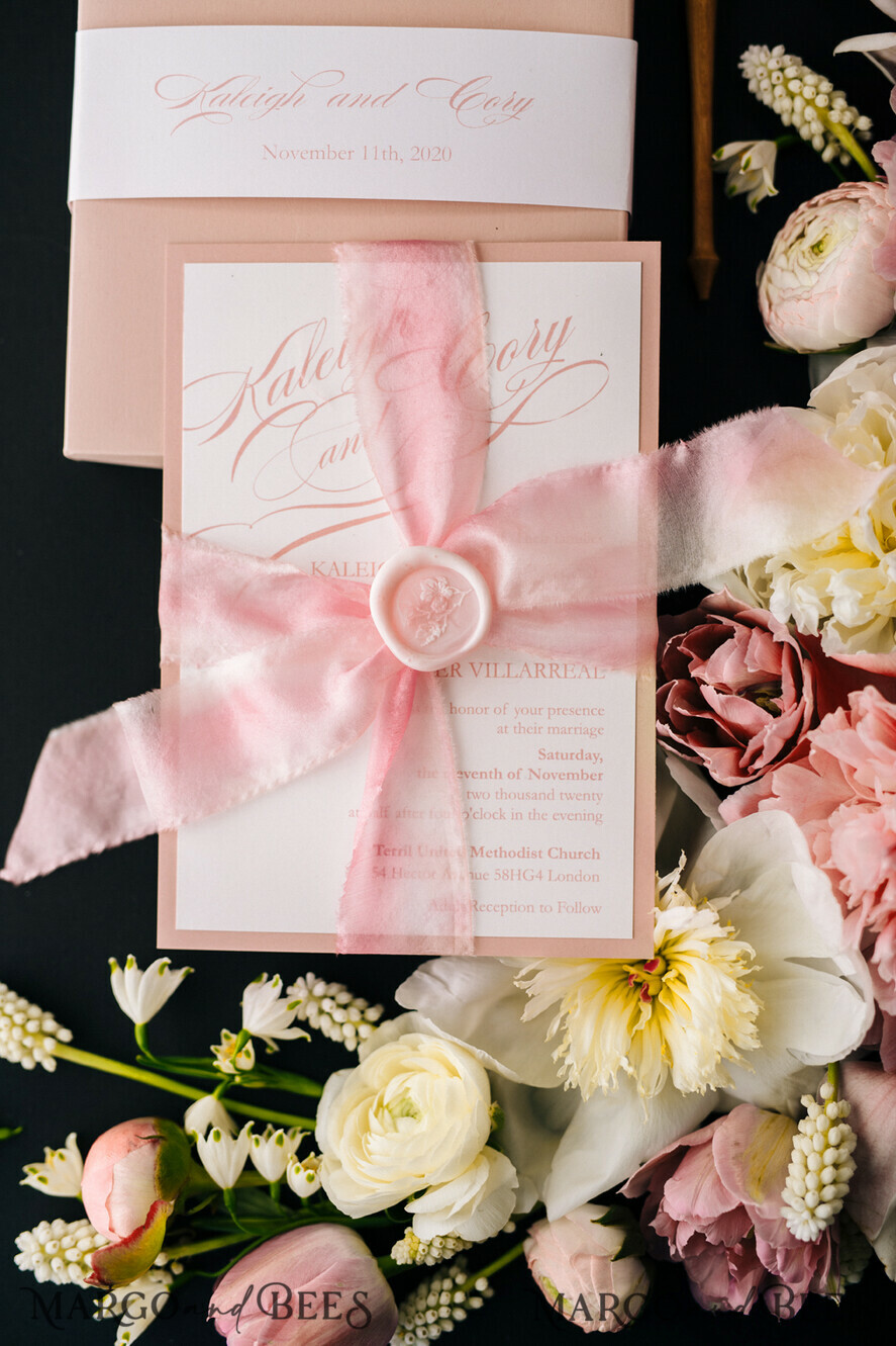 WEDDING INVITATIONS Elegant Invites Classic Cards Elegant Blush Pink Wedding Invitations, Minimalistic And Vintage Wedding Cards, Luxury Box Wedding Invites, Glamour Wedding Stationery