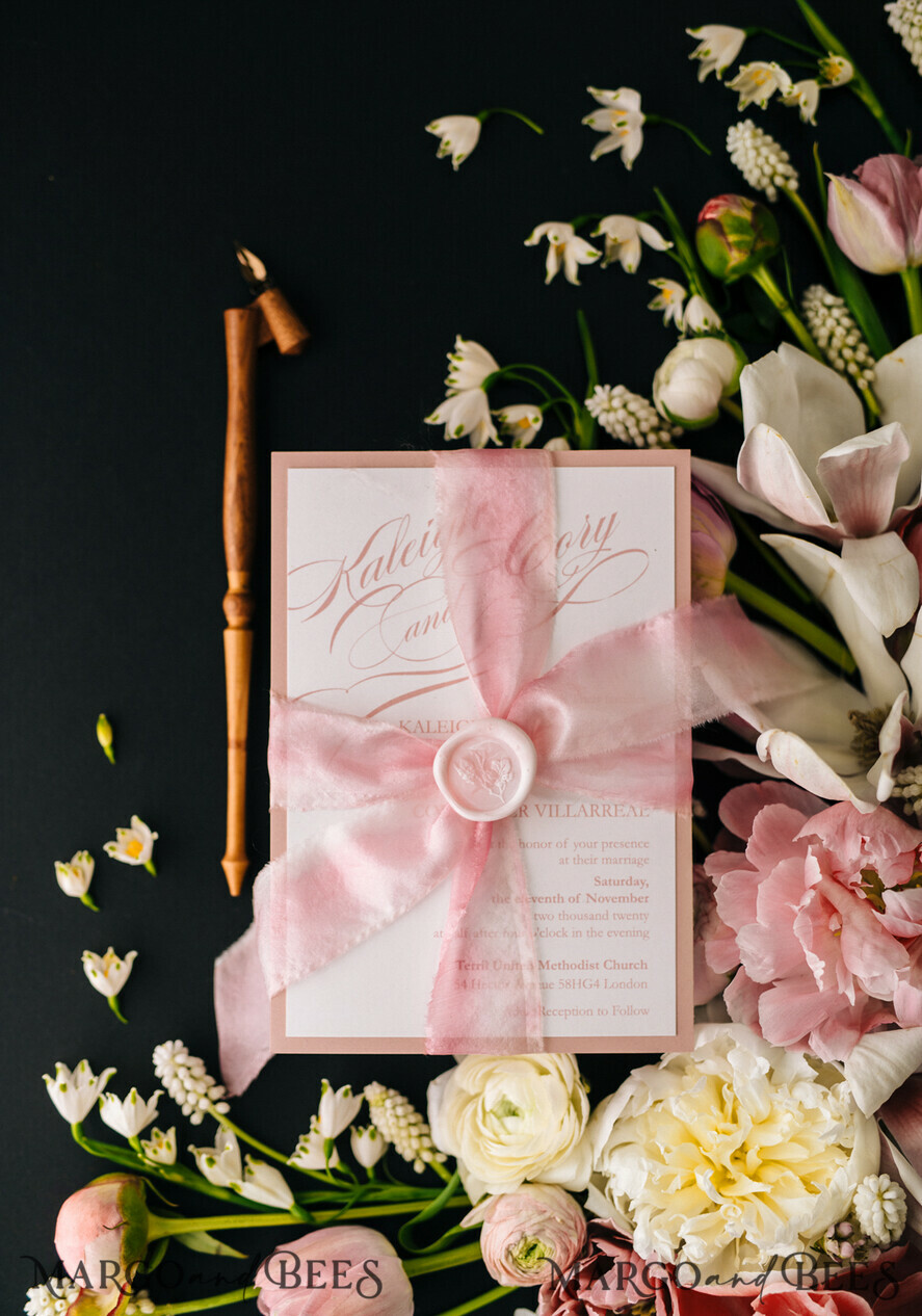 WEDDING INVITATIONS Elegant Invites Classic Cards Elegant Blush Pink Wedding Invitations, Minimalistic And Vintage Wedding Cards, Luxury Box Wedding Invites, Glamour Wedding Stationery