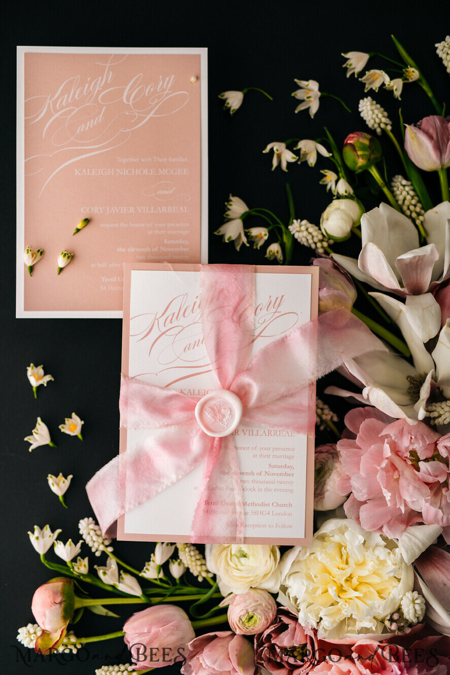 WEDDING INVITATIONS Elegant Invites Classic Cards Elegant Blush Pink Wedding Invitations, Minimalistic And Vintage Wedding Cards, Luxury Box Wedding Invites, Glamour Wedding Stationery