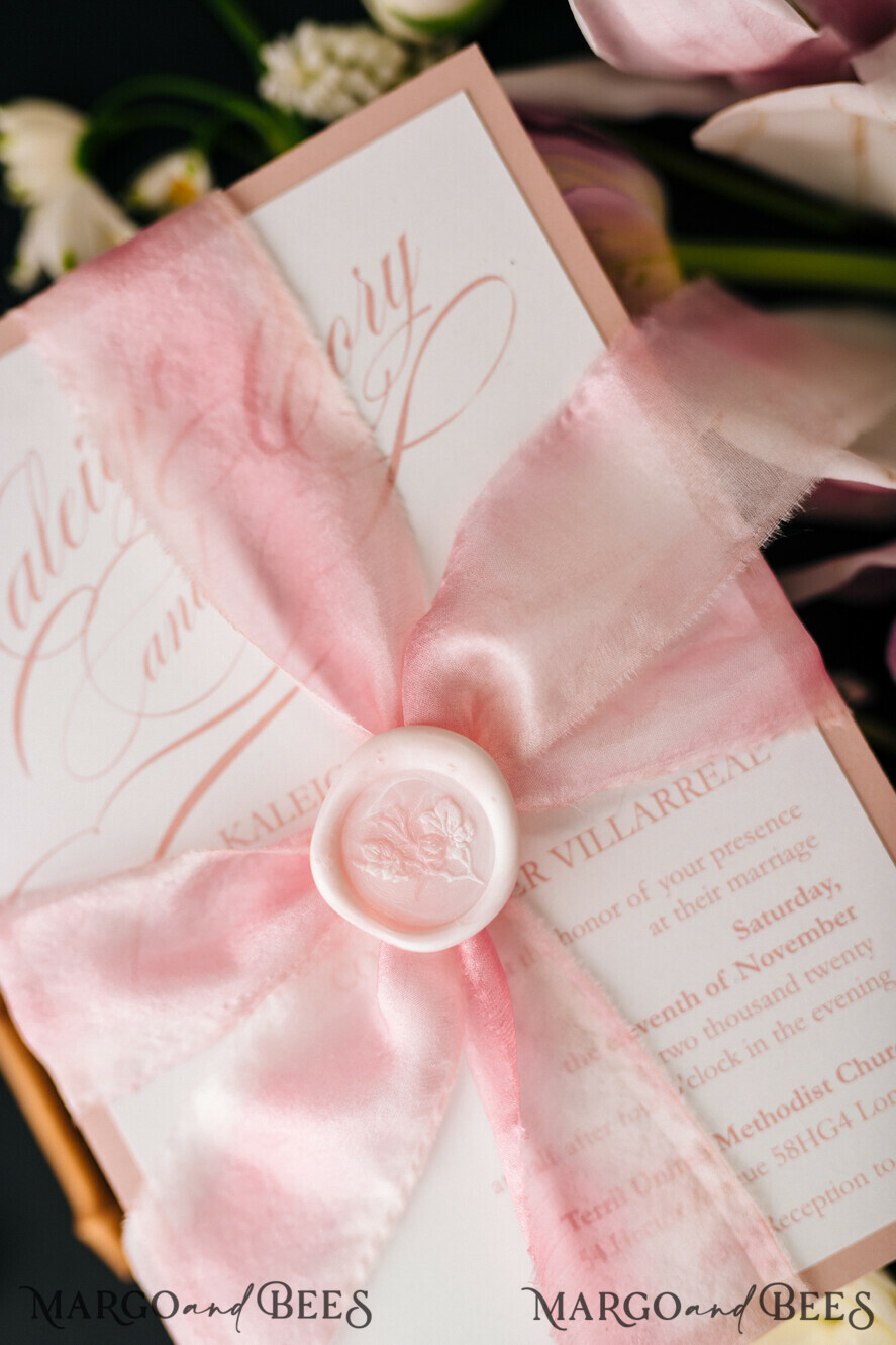 WEDDING INVITATIONS Elegant Invites Classic Cards Elegant Blush Pink Wedding Invitations, Minimalistic And Vintage Wedding Cards, Luxury Box Wedding Invites, Glamour Wedding Stationery