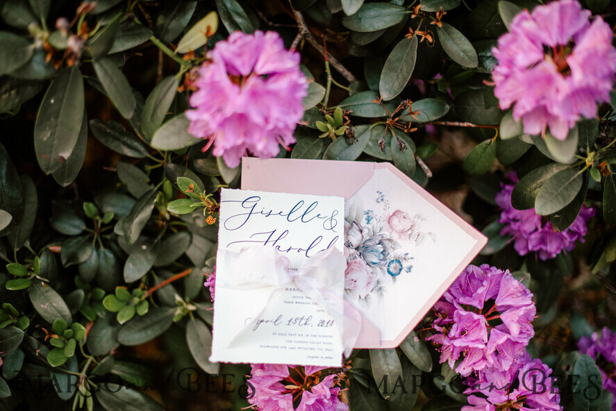 WEDDING INVITATIONS Elegant Invites Classic Cards Vintage Floral Wedding Invitations, Elegant Blush Pink Wedding Invites, Bespoke Watercolor Wedding Cards With Hand Dyed Ribbon, Handmade Wedding Stationery