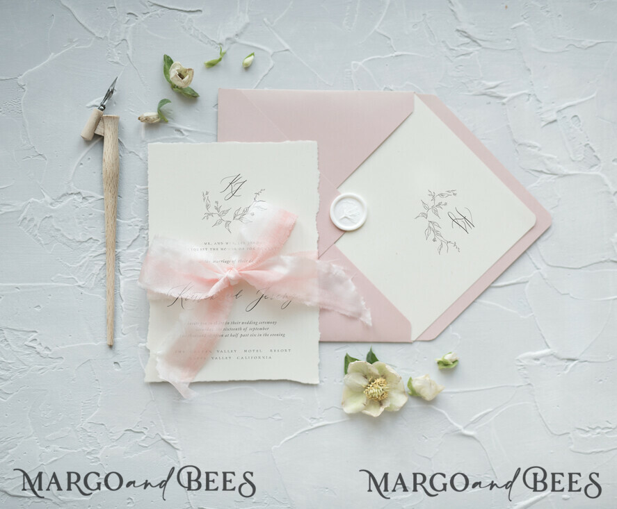 WEDDING INVITATIONS Elegant Invites Classic Cards Romantic Blush Pink Wedding Invitations, Elegant And Delicate Wedding Invitation Suite, Bespoke White Wedding Cards, Minimalistic Wedding Invites
