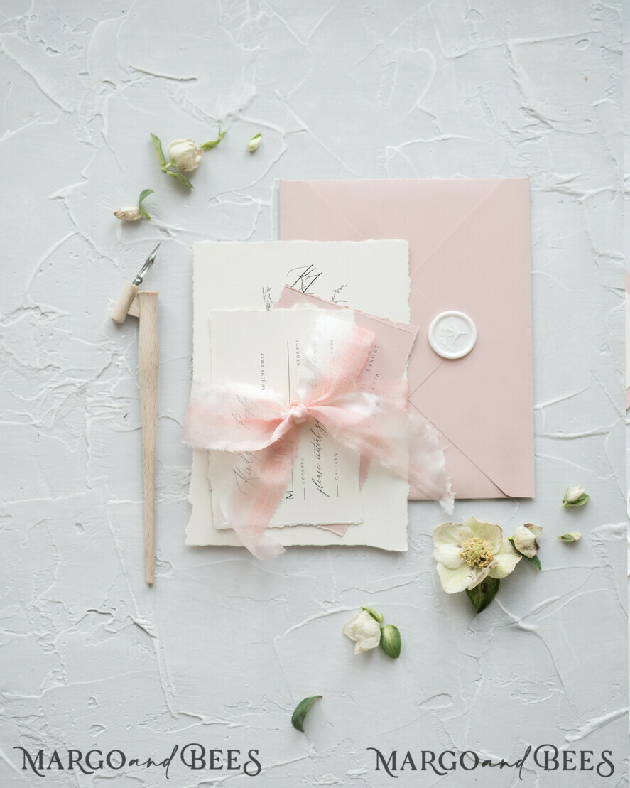 WEDDING INVITATIONS Elegant Invites Classic Cards Romantic Blush Pink Wedding Invitations, Elegant And Delicate Wedding Invitation Suite, Bespoke White Wedding Cards, Minimalistic Wedding Invites