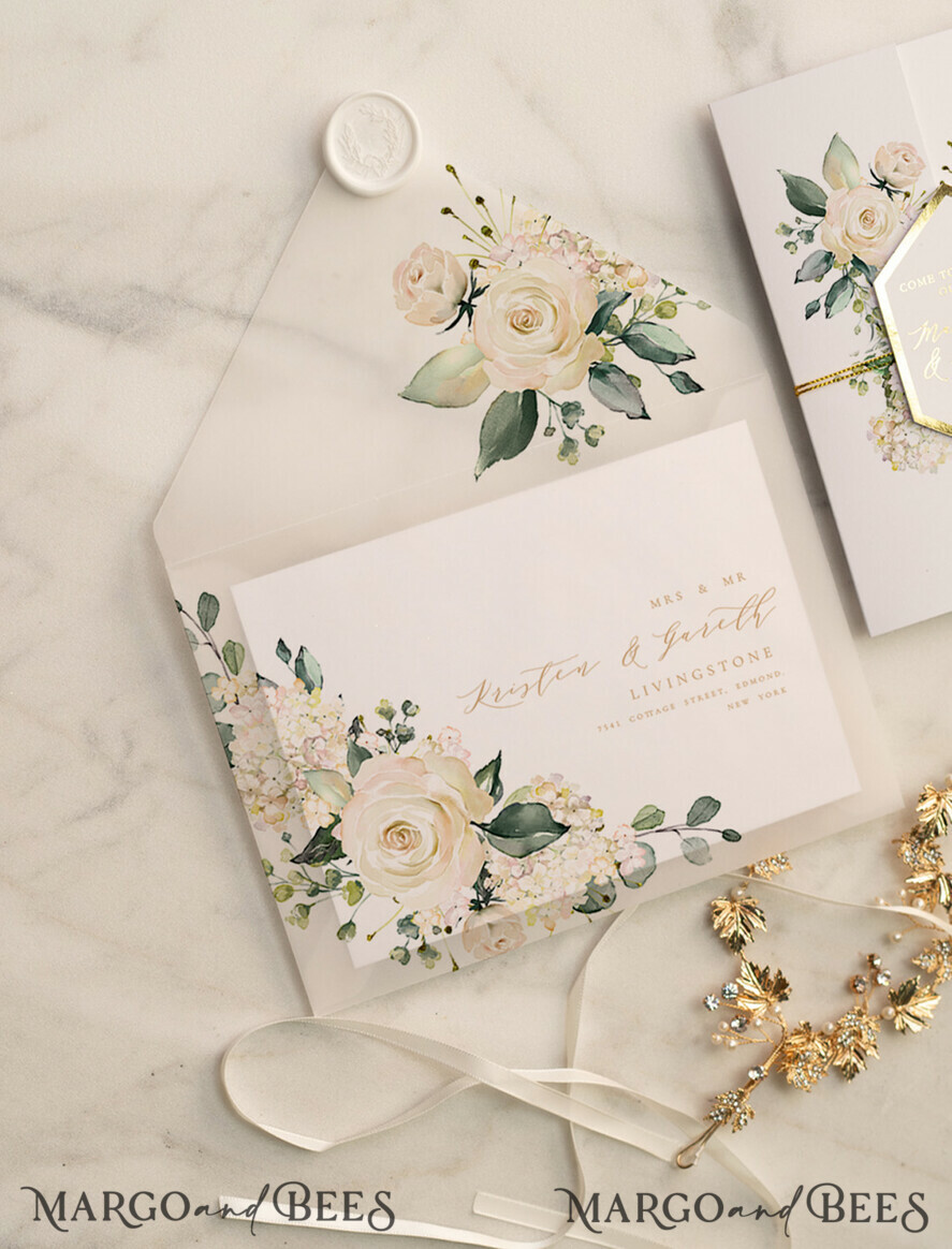 WEDDING INVITATIONS gold / rose gold / silver / glitter Luxury Gold Foil Wedding Invites, Glamour Golden Shine Wedding Invitations, Elegant Nude Pocketfold Wedding Invitation Suite, Geometric Bespoke Wedding Cards