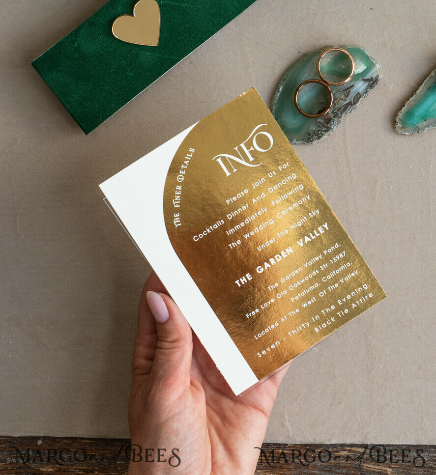 WEDDING INVITATIONS gold / rose gold / silver / glitter Arch Gold Acrylic wedding invitation suite, Velvet in Box Green Wedding Invites, Glamour Wedding Invitations, Greenery Wedding Set
