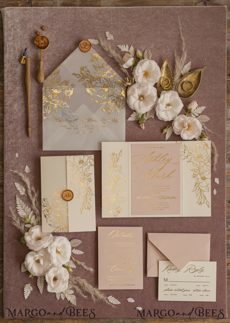 WEDDING INVITATIONS gold / rose gold / silver / glitter Bespoke wedding invitation cards, Glamour Wedding Invitations • Glitter Shine Wedding Invitation Suite • Luxury Wedding Cards