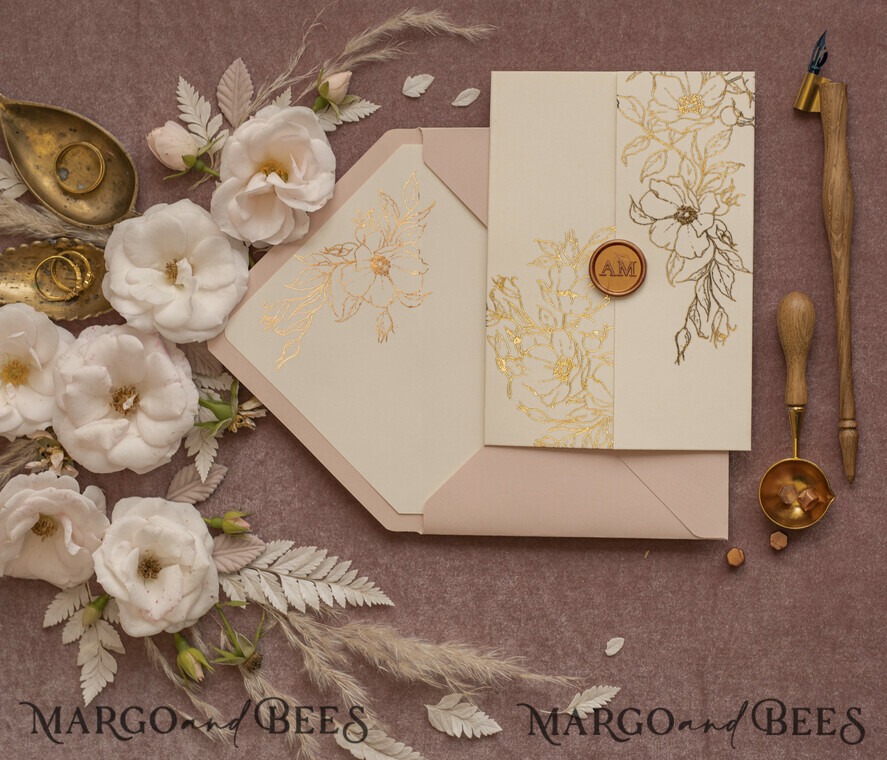 WEDDING INVITATIONS gold / rose gold / silver / glitter Bespoke wedding invitation cards, Glamour Wedding Invitations • Glitter Shine Wedding Invitation Suite • Luxury Wedding Cards