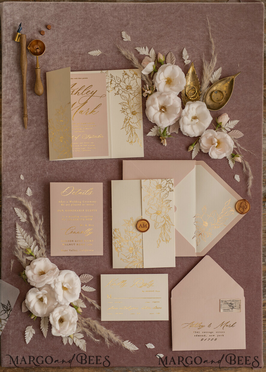 WEDDING INVITATIONS gold / rose gold / silver / glitter Bespoke wedding invitation cards, Glamour Wedding Invitations • Glitter Shine Wedding Invitation Suite • Luxury Wedding Cards